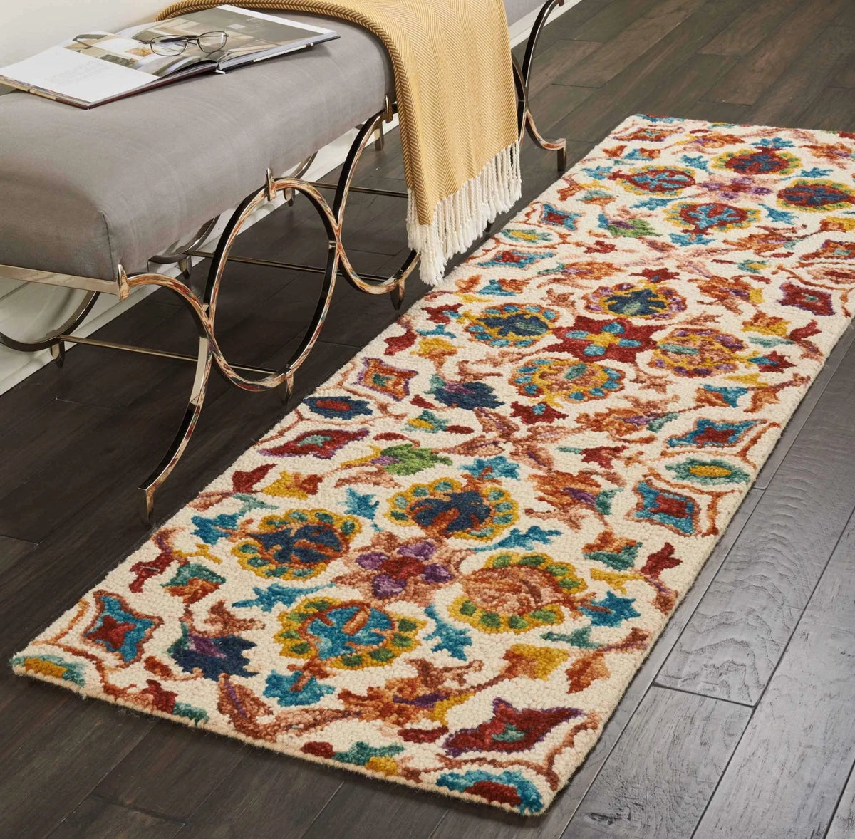 Vibrant VIB08 Ivory Rug - Rug & Home