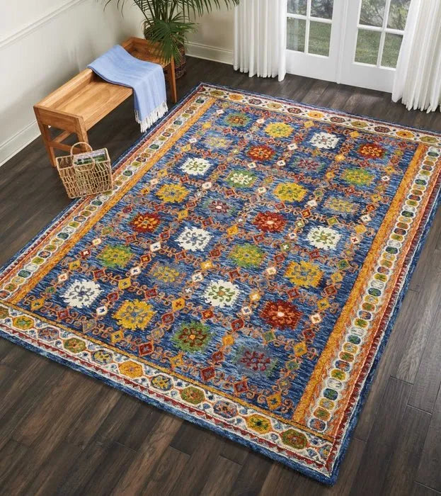 Vibrant VIB09 Navy Rug - Rug & Home