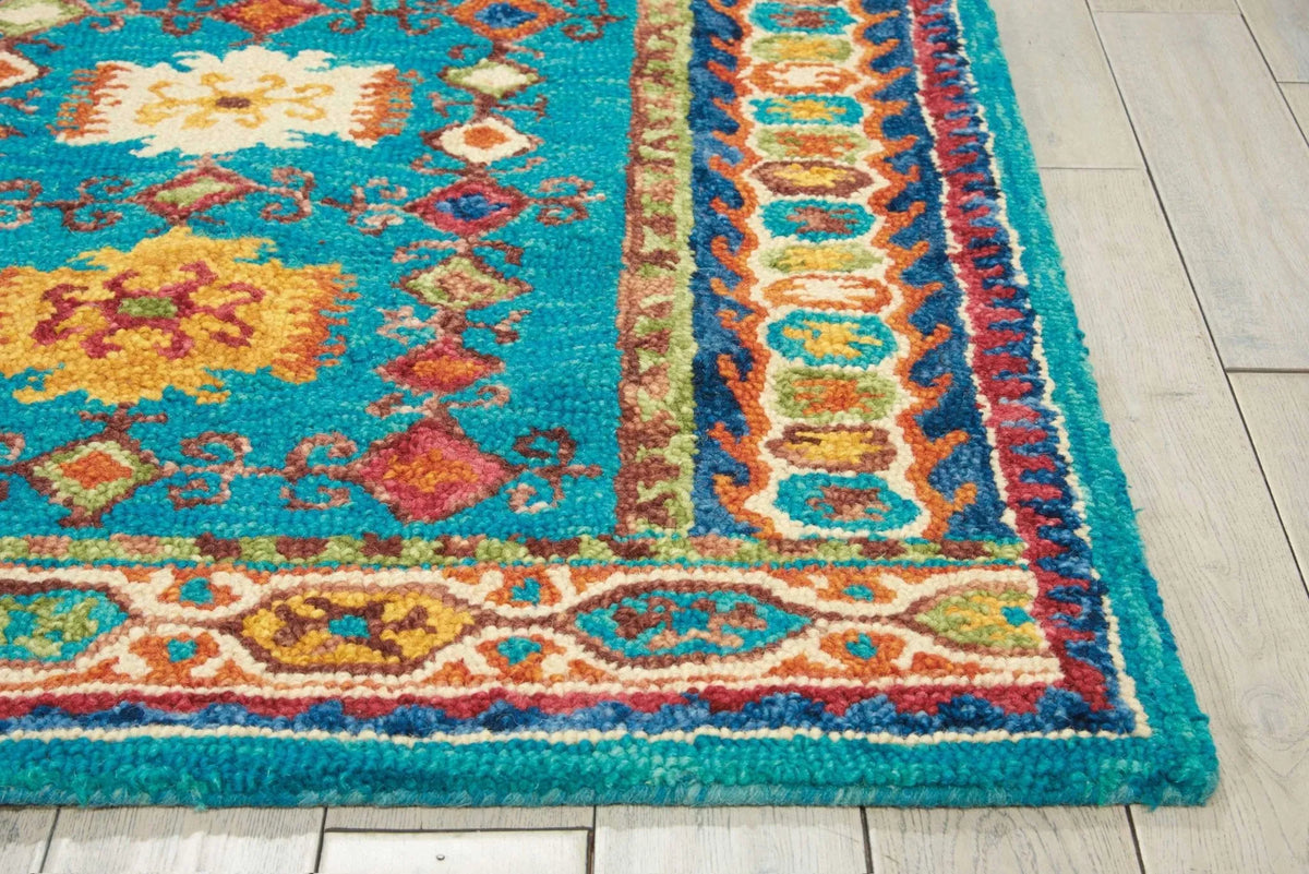 Vibrant VIB09 Teal Rug - Rug & Home