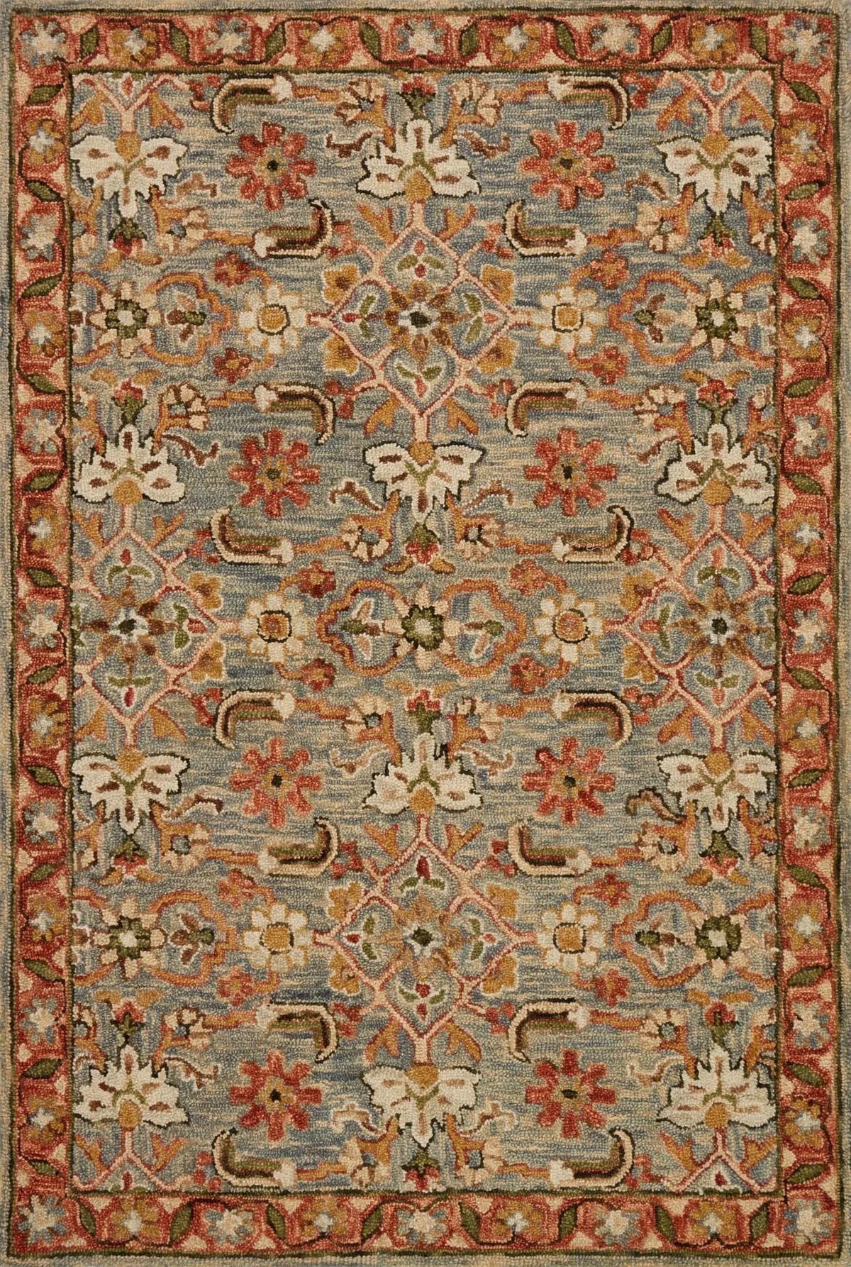 Victoria VK 10 Slate / Terracotta Rug - Rug & Home