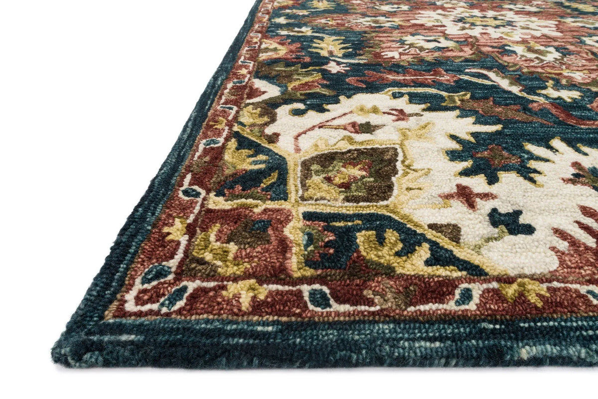 Victoria VK 13 Teal / Raspberry Rug - Rug & Home