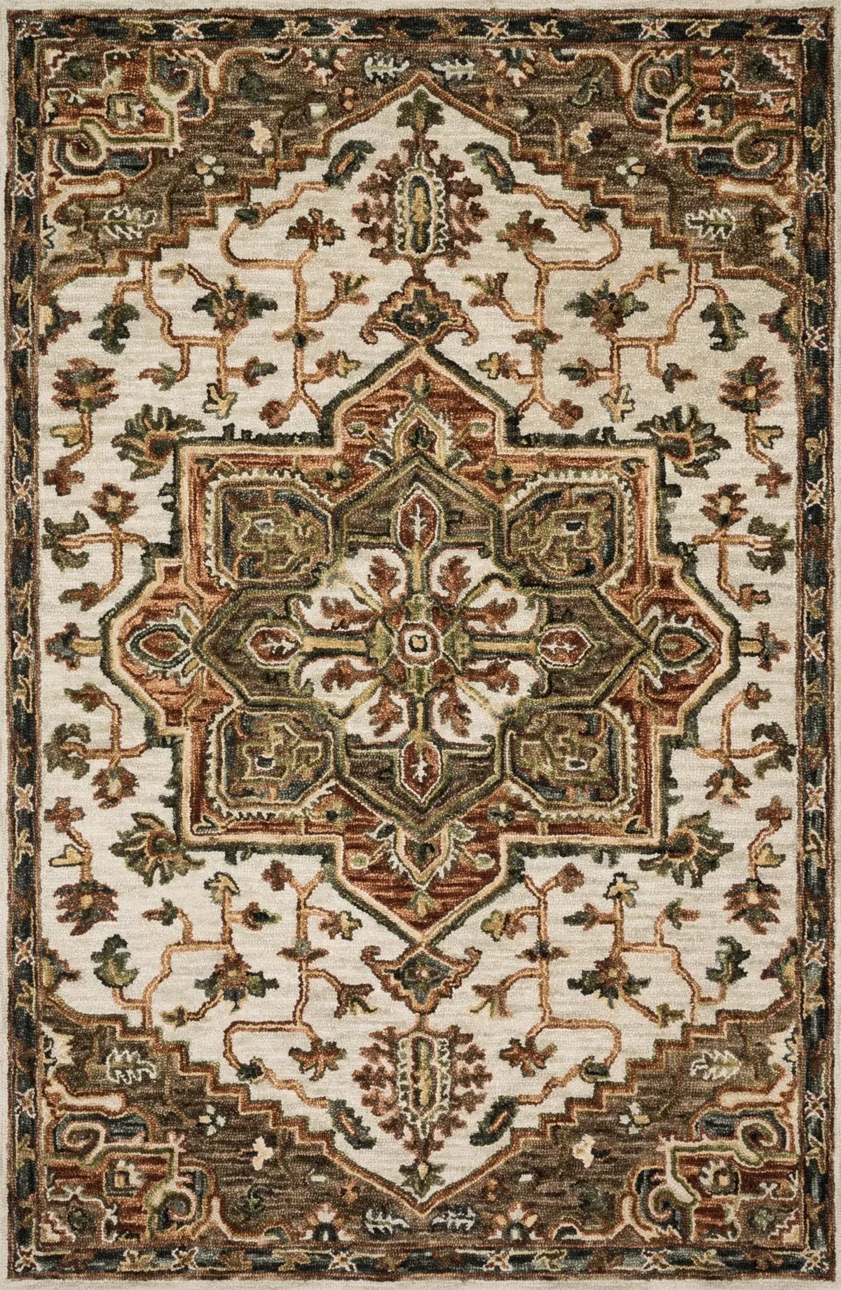 Victoria VK 15 Ivory / Tobacco Rug - Rug & Home