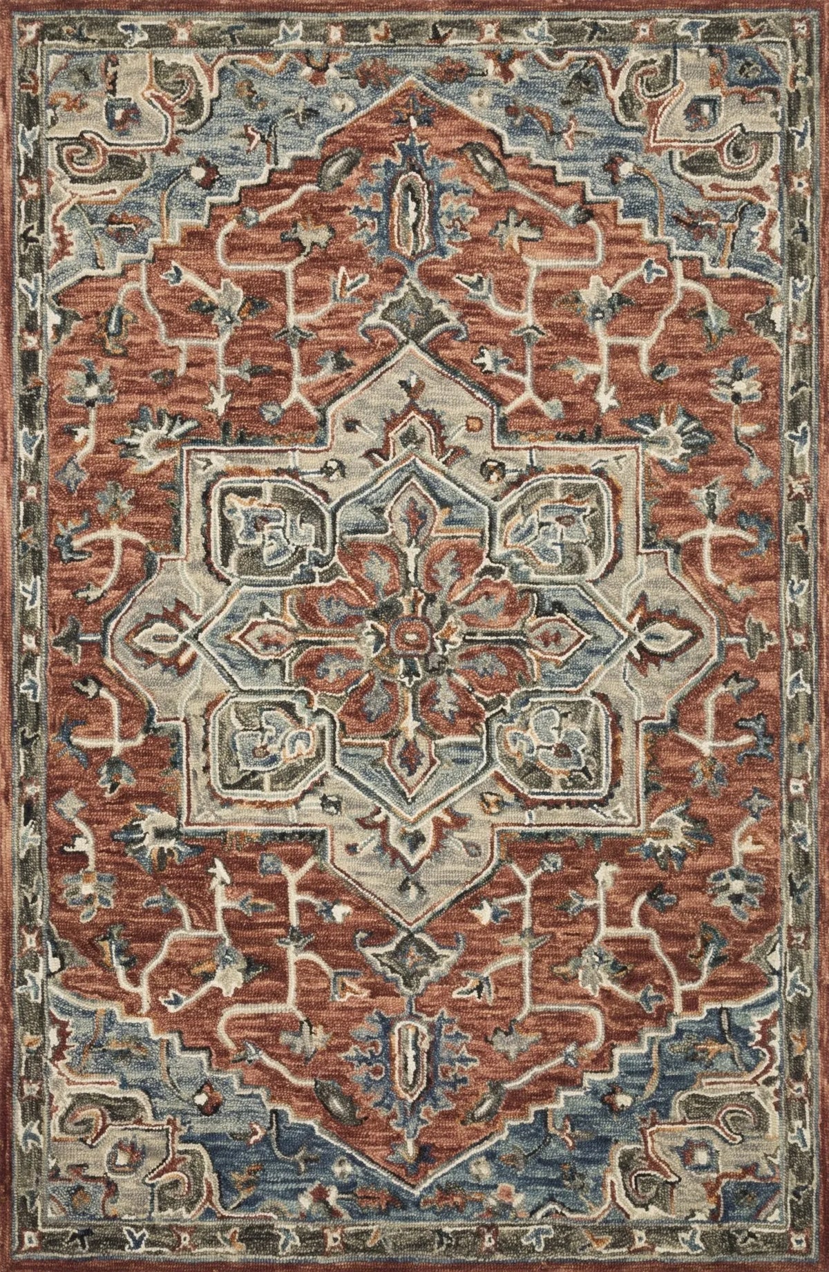 Victoria VK 15 Red Multi Rug - Rug & Home