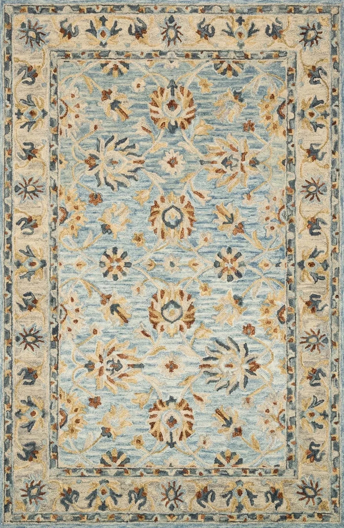 Victoria VK 18 Lt. Blue / Natural Rug