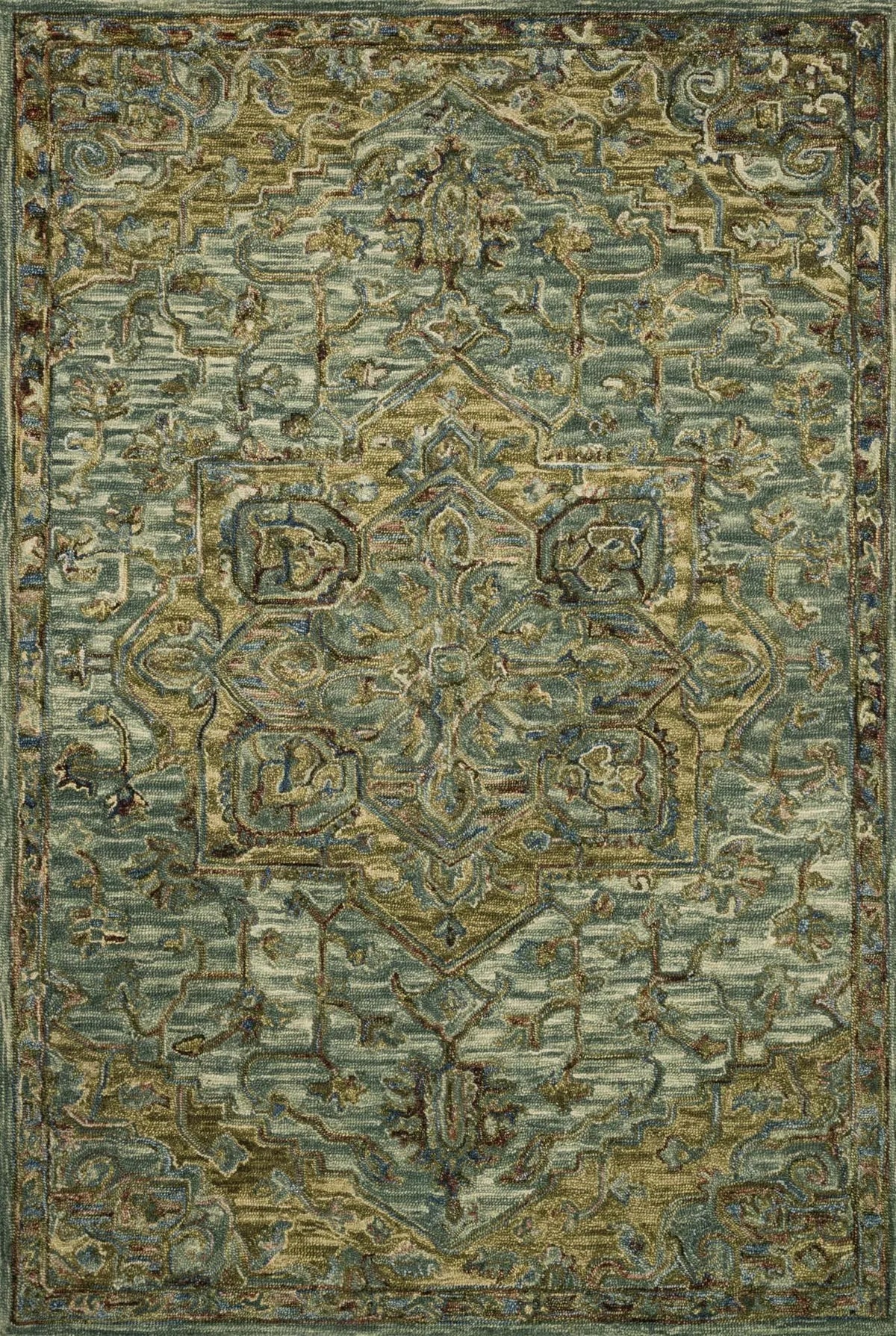 Victoria VK 20 Dark Green / Tobacco Rug - Rug & Home