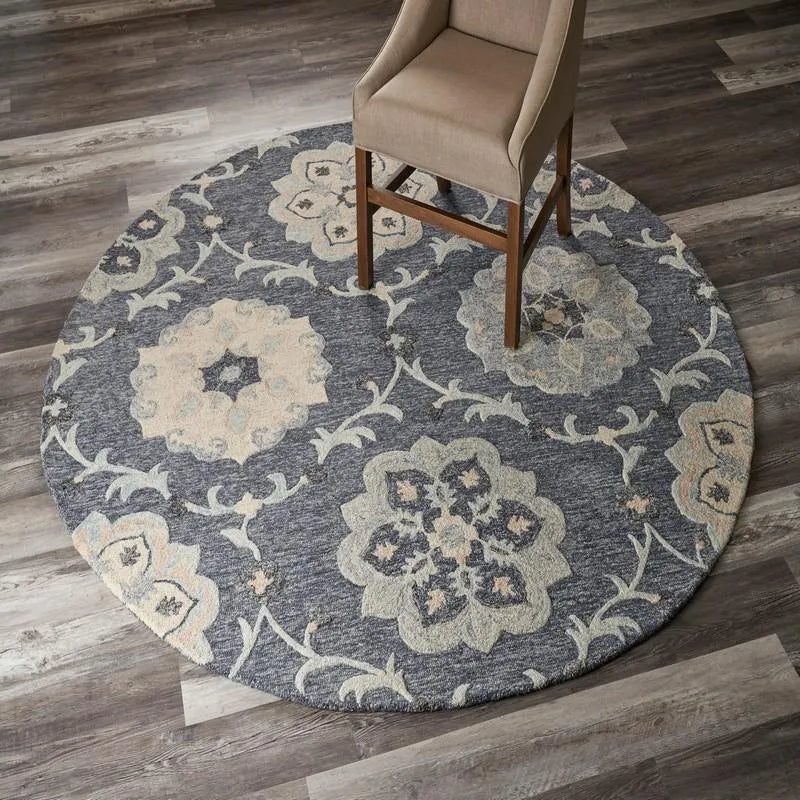 Victorian Lr081582 Dark Gray/Blue Rug - Rug & Home