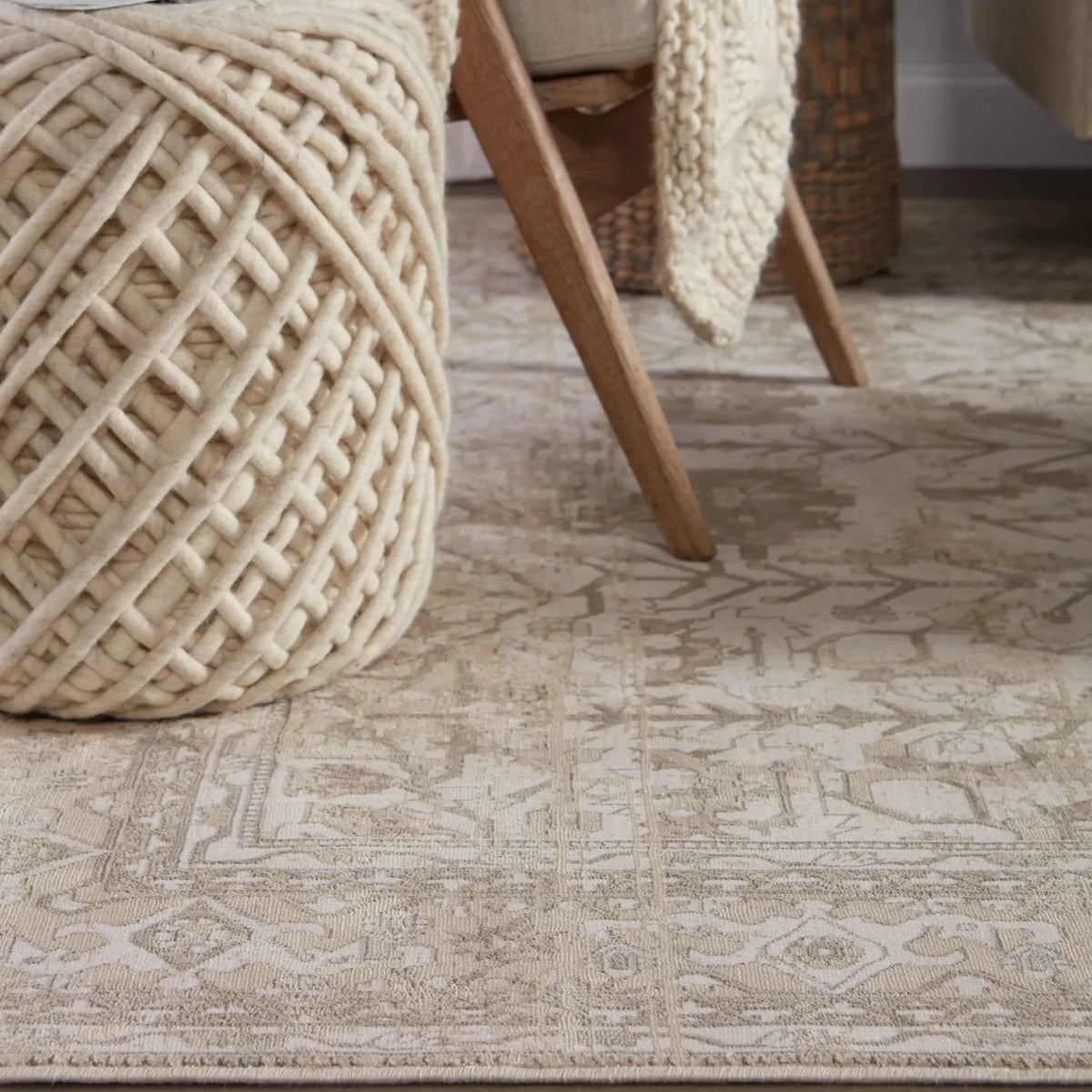 Vienne Vne05 Valentin Cream/Light Gray Rug