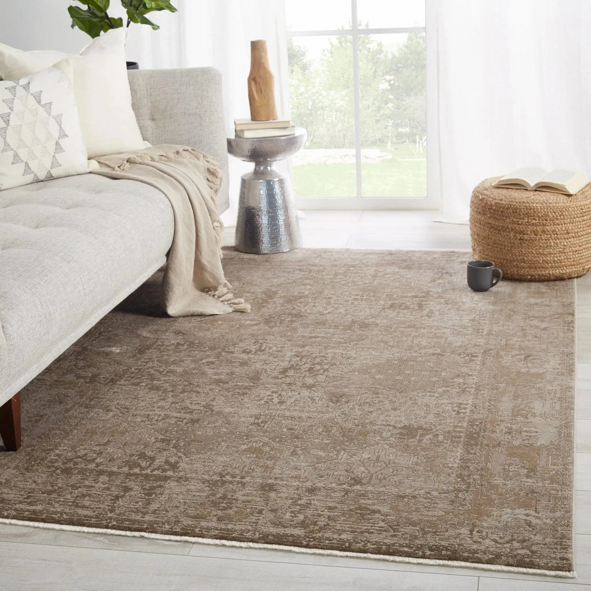 Vienne Vne08 Lourdes Tan/Brown Rug