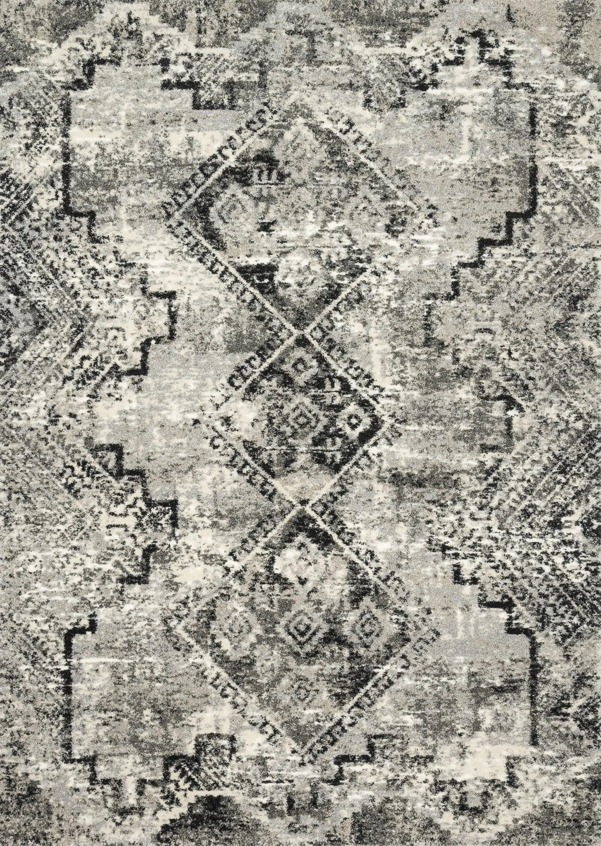 Viera Vr-10 Grey/Black Rug - Rug & Home