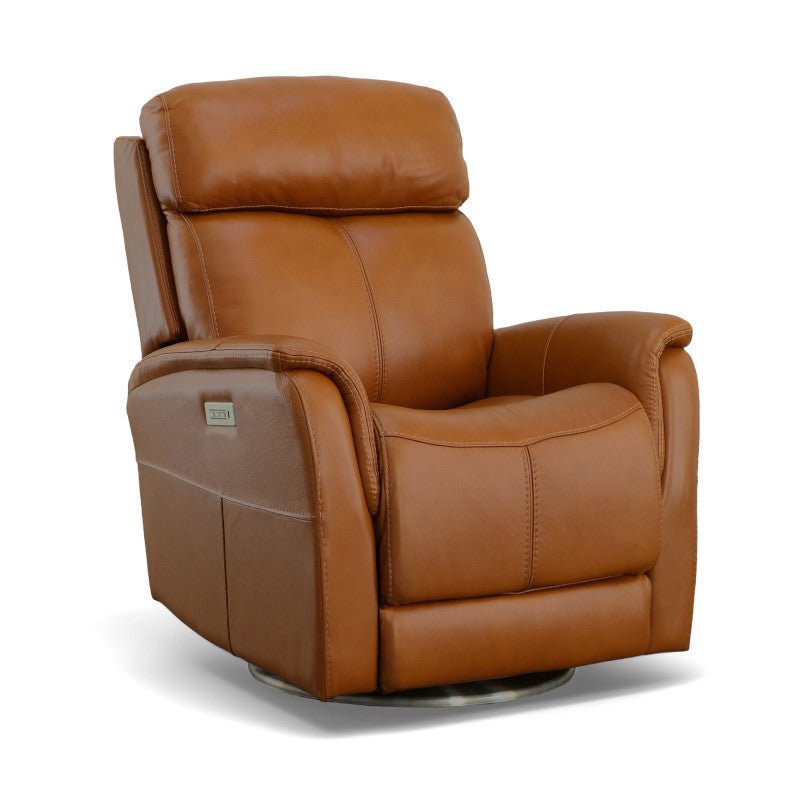View Swivel Power Recliner with Power Headrest and Lumbar - Rug & Home