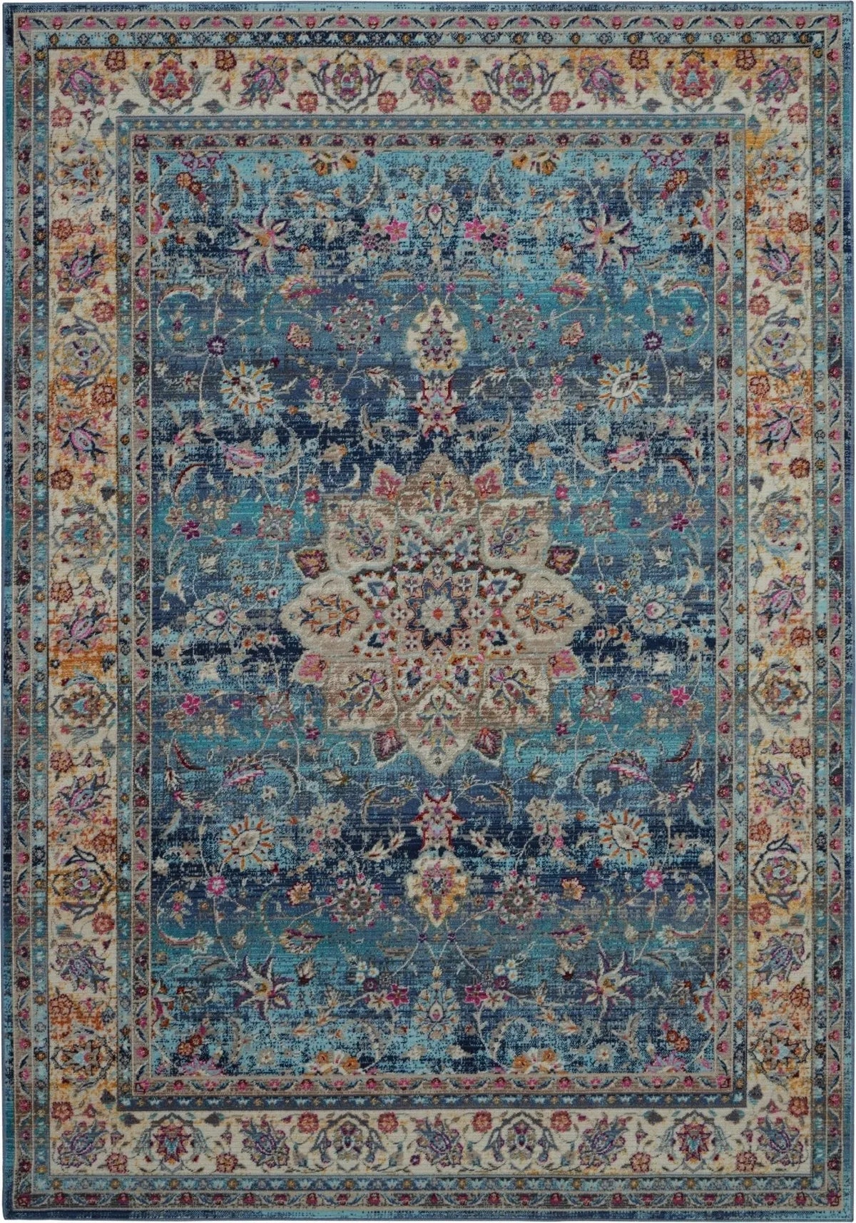 Vintage Kashan VKA01 Blue Rug
