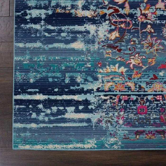 Vintage Kashan VKA02 Blue Rug