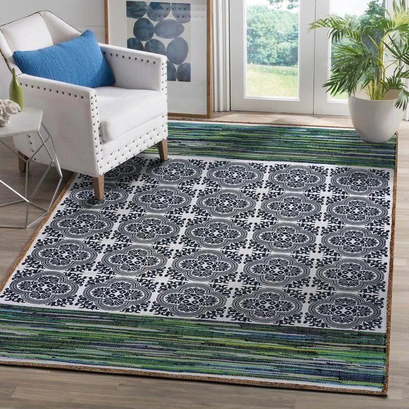 Vogue Lr99971 Navy/Green Rug - Rug & Home