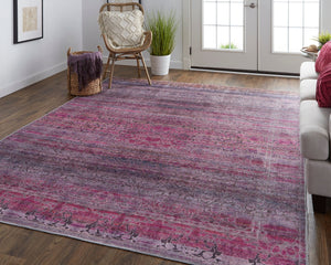 Voss VOS39H5F Pink/Purple Rug - Rug & Home