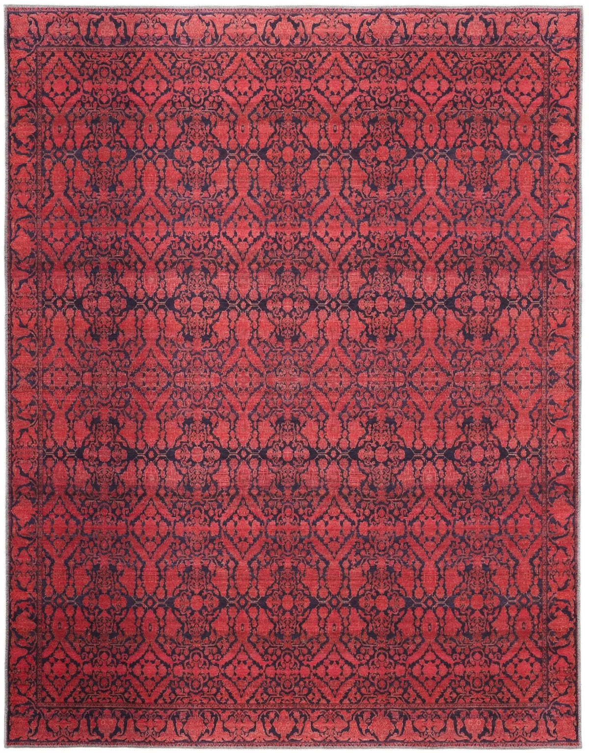 Voss VOS39H6F Red/Black Rug - Rug & Home