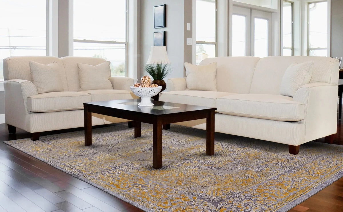 Waldor 3971F Gray/Gold Rug