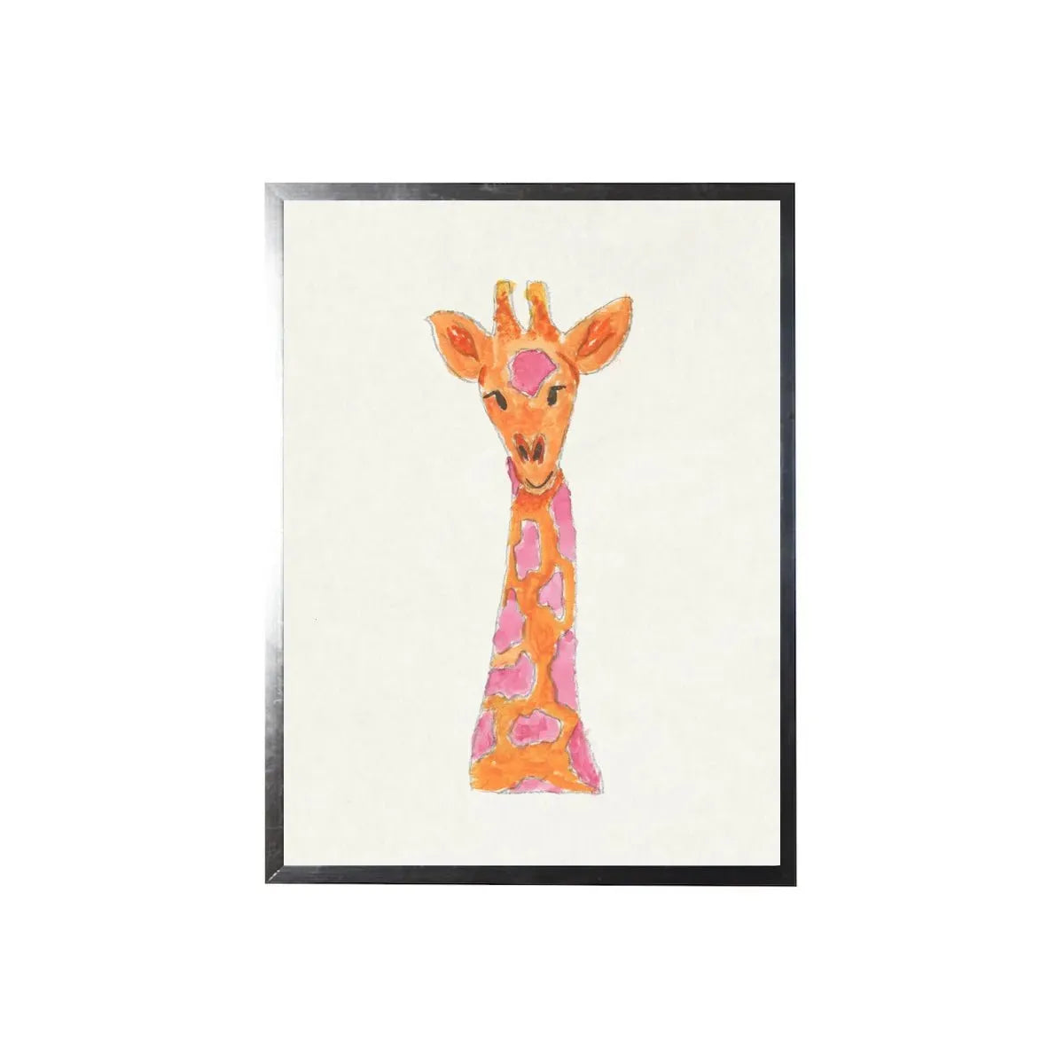 Watercolor Giraffe Framed Art