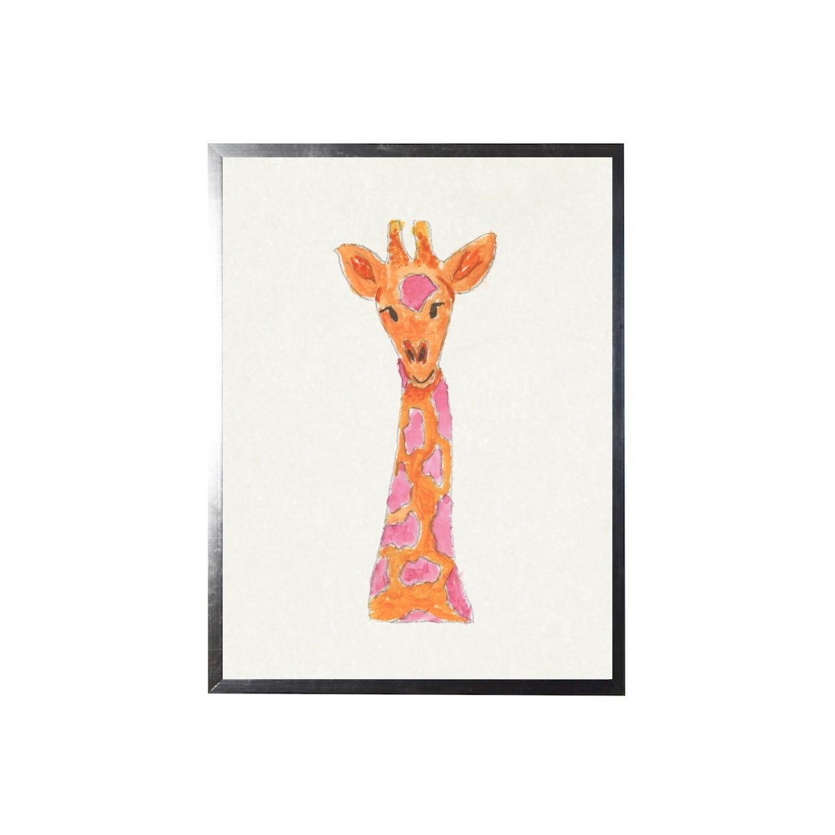 Watercolor Giraffe Framed Art - Rug & Home