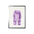 Watercolor Purple Hippo Framed Art - Rug & Home