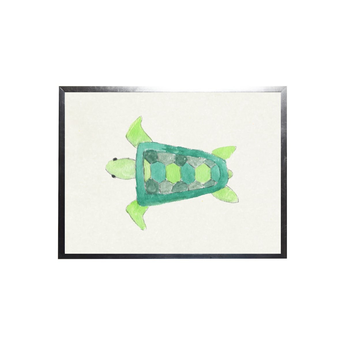 Watercolor Turtle Framed Art - Rug & Home