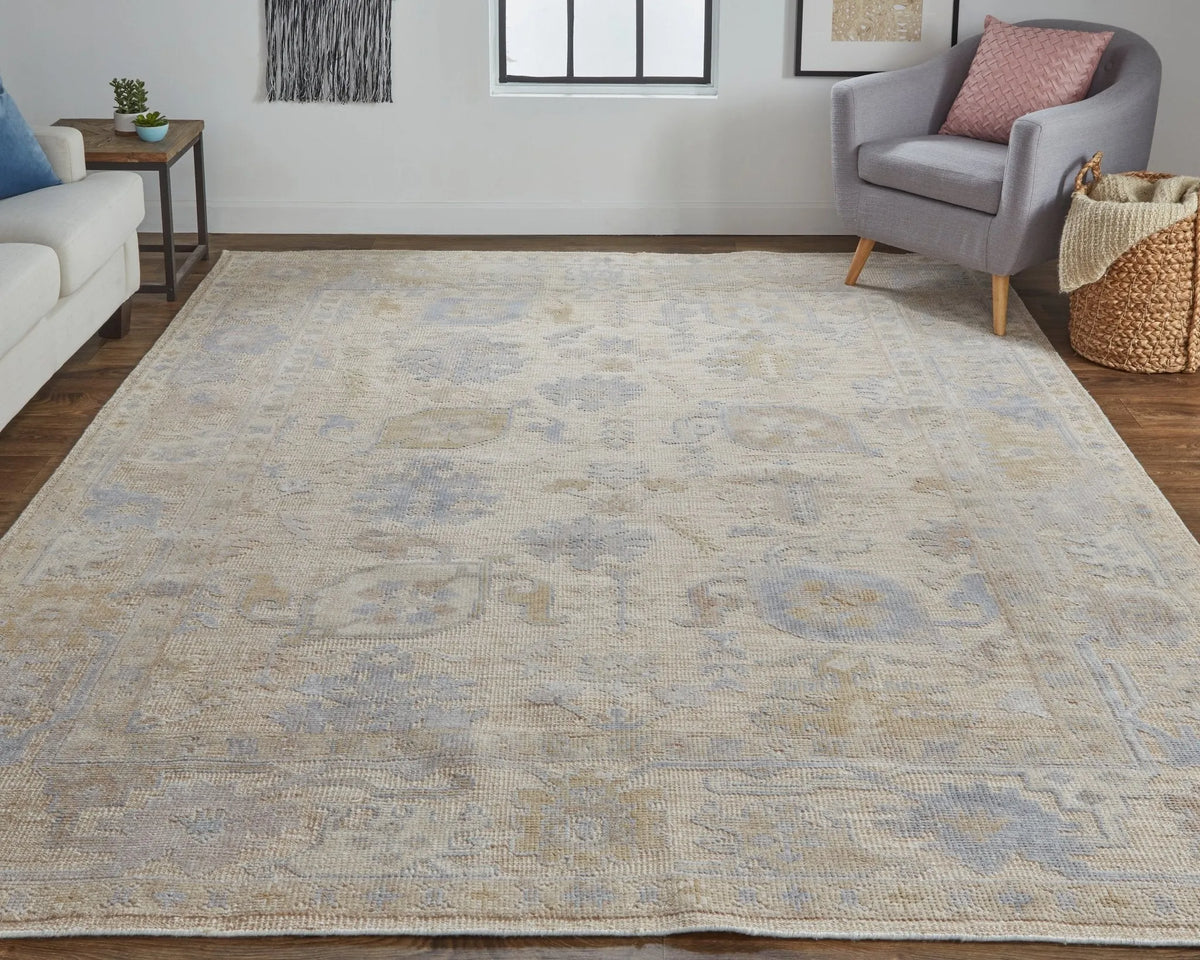 Wendover 6862F Tan/Blue Rug - Rug & Home