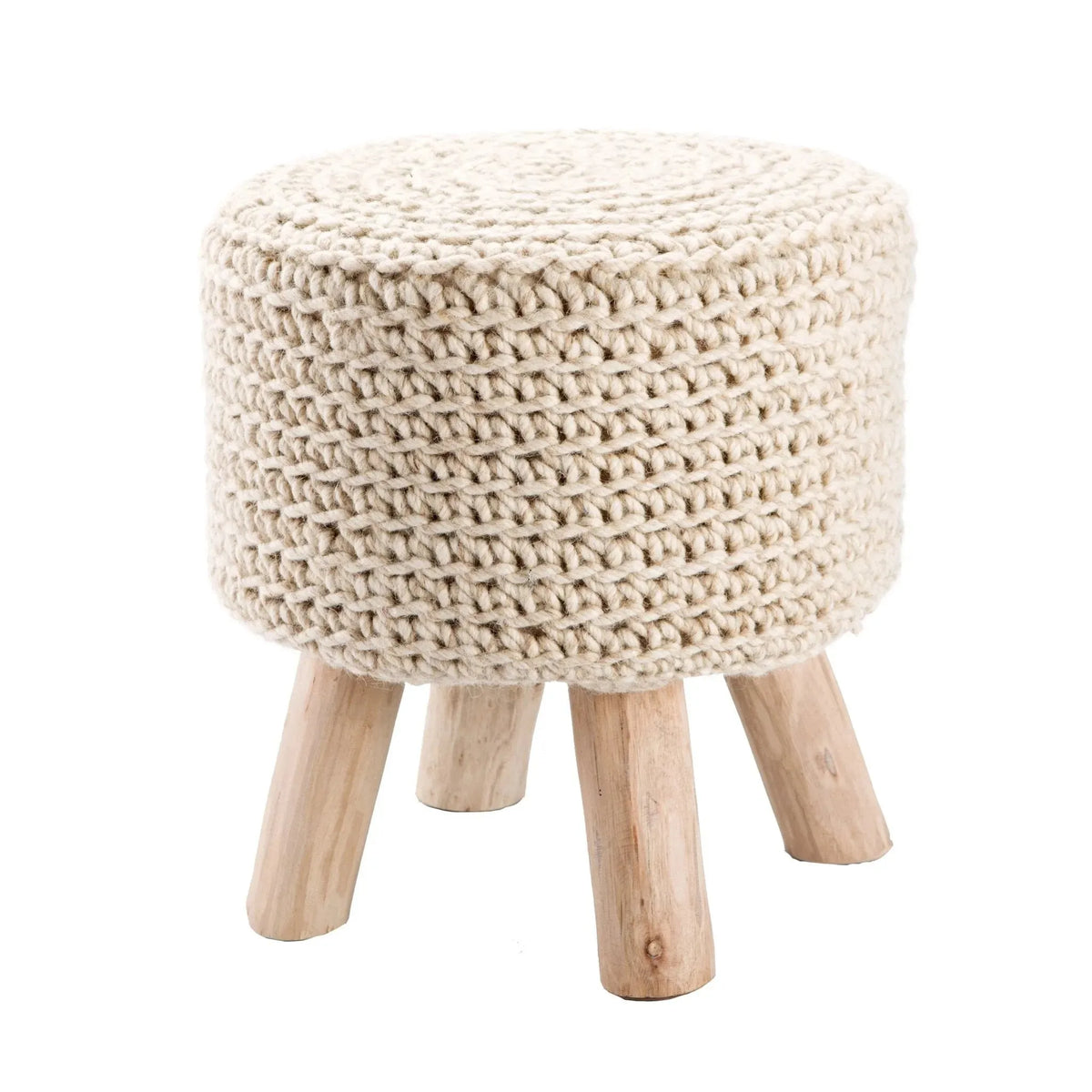 Westport WES01 Montana Stool Cream Pouf