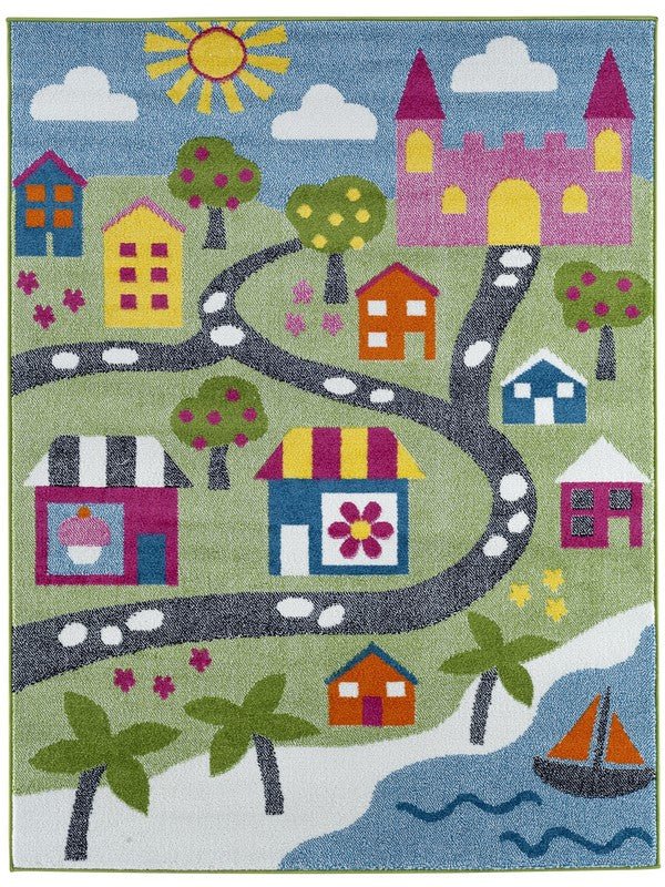 Whimsical LR81281 Green Blue Rug - Rug & Home