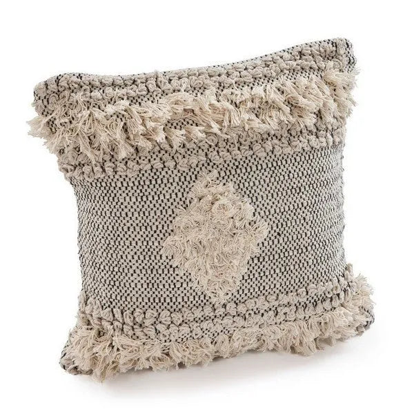 Willow 07320NBK Natural/Black Pillow - Rug & Home