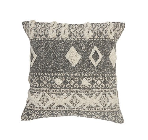 Willow 07571NGY Natural/Grey Pillow - Rug & Home