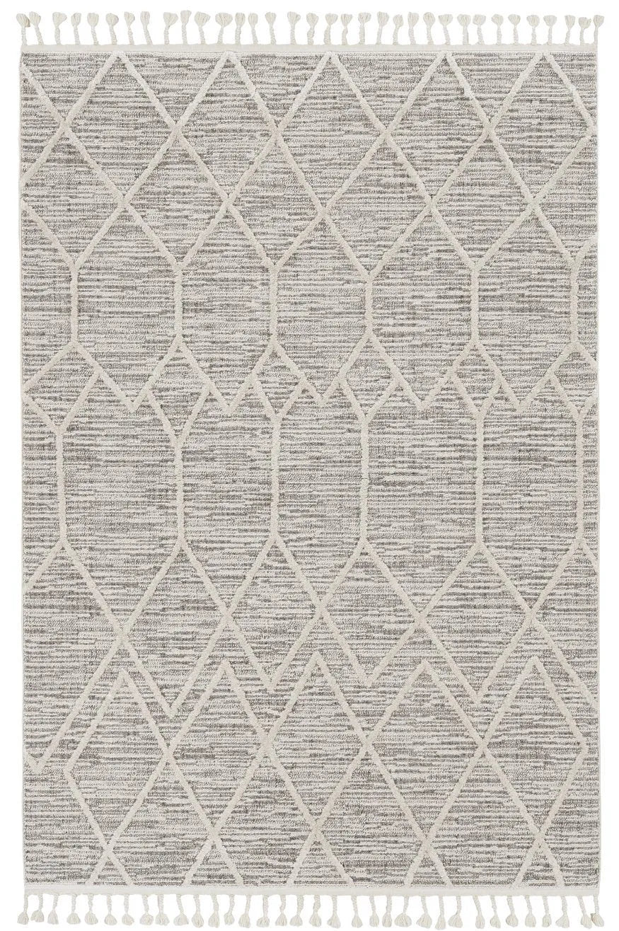 Willow 1102 Honeycomb Ivory Grey Rug - Rug & Home