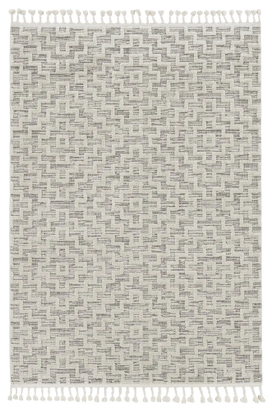 Willow 1104 Geo Ivory Grey Rug - Rug & Home