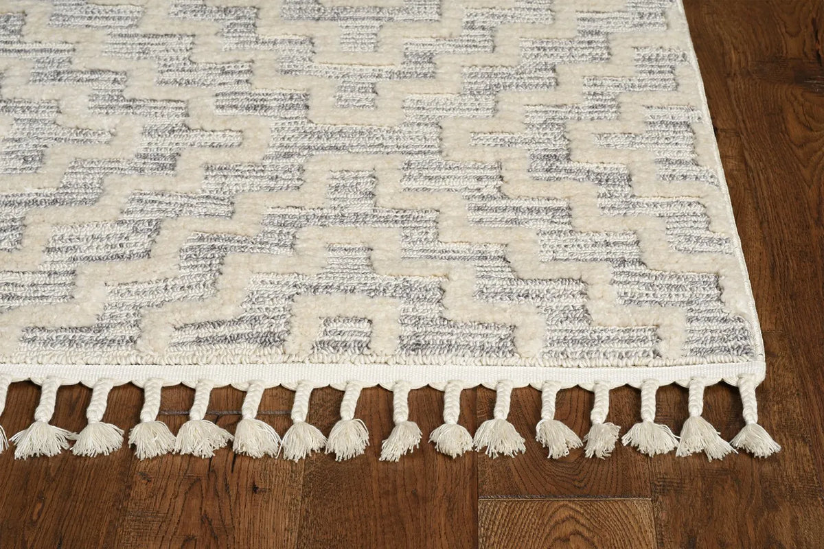 Willow 1104 Geo Ivory Grey Rug - Rug & Home