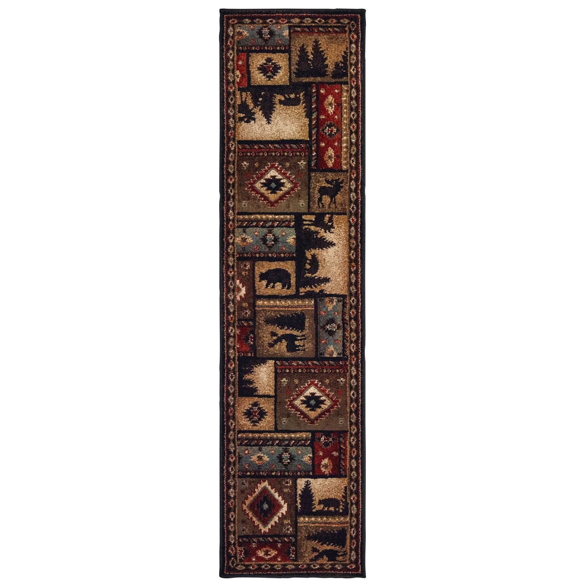 Woodlands 1041C Black Multi Rug - Rug & Home