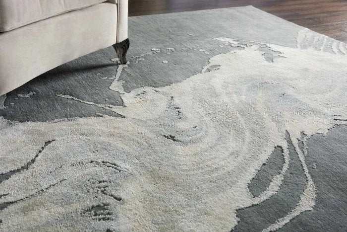 Wool & Silk CGS22 Chic Grey Rug - Rug & Home