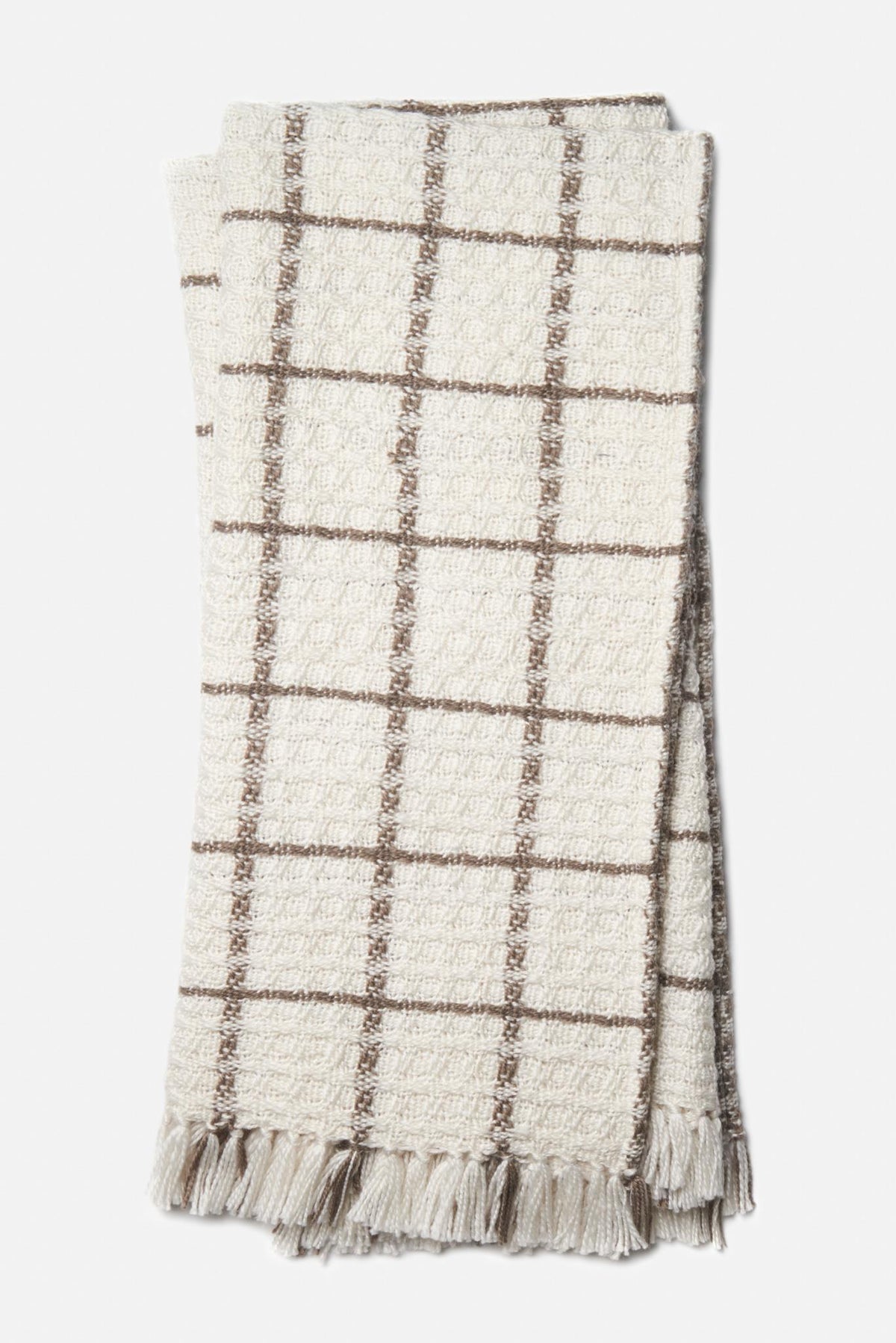 Wren T0036 Ivory/Taupe Throw Blanket - Rug & Home