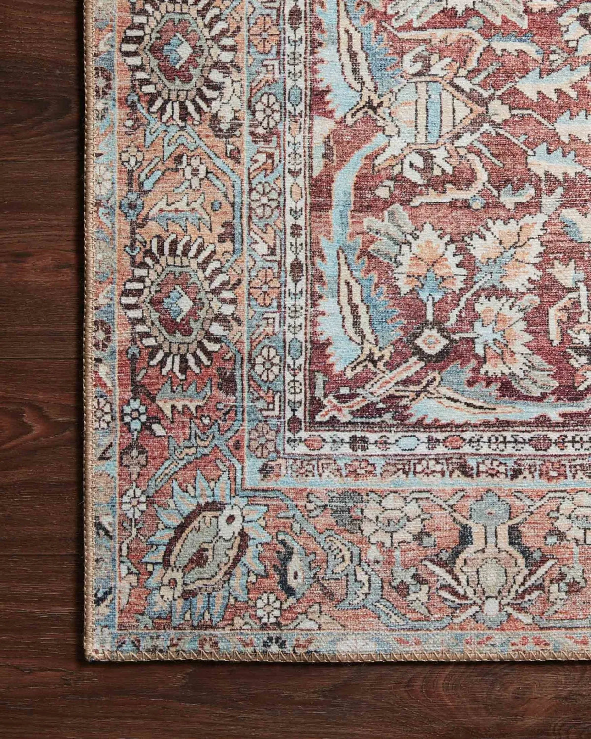 Wynter Wyn-05 Tomato/Teal Rug - Rug & Home