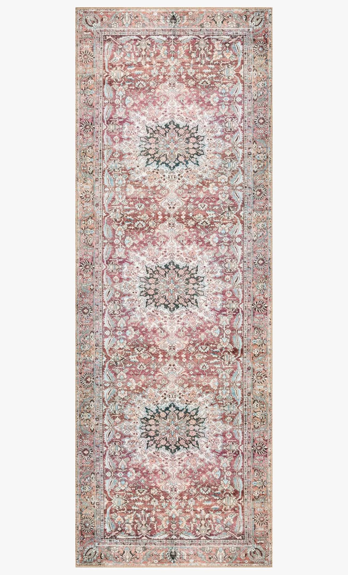 Wynter Wyn-05 Tomato/Teal Rug - Rug & Home