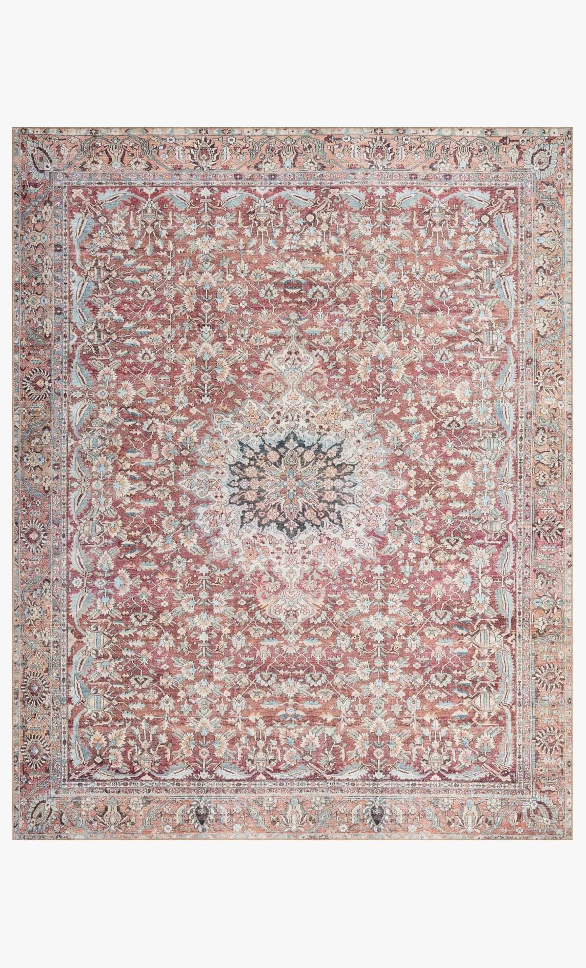 Wynter Wyn-05 Tomato/Teal Rug - Rug & Home