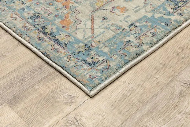 Xanadu 47H Beige/Blue Rug - Rug & Home