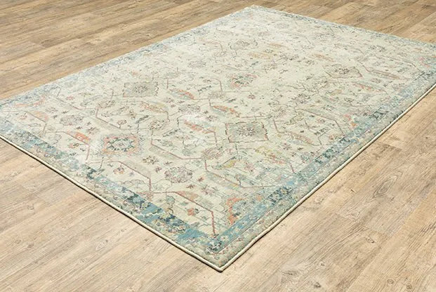 Xanadu 47H Beige/Blue Rug - Rug & Home