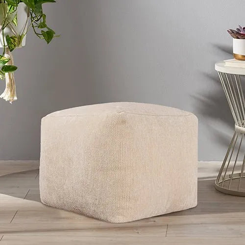 Yakar 34130IVO Ivory Pouf - Rug & Home