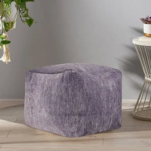 Yakar 34131FRO Frost/Grey Pouf - Rug & Home