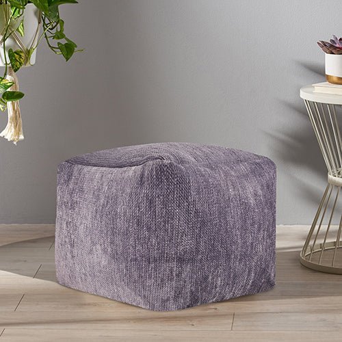 Yakar 34131FRO Frost/Grey Pouf - Rug & Home