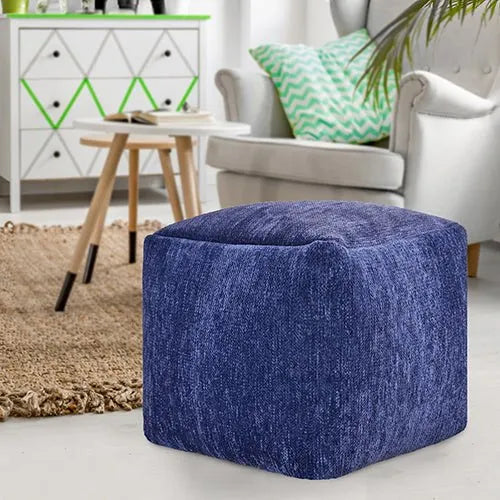 Yakar 34133NAV Navy Pouf - Rug & Home