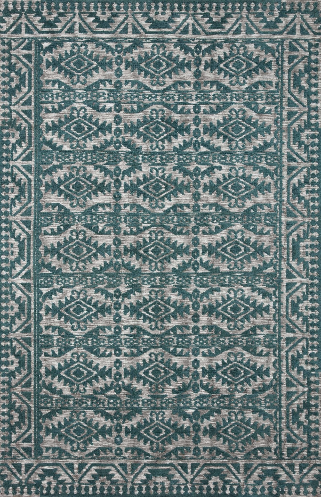 Yeshaia By Justina Blakeney Yes-08 Teal/Dove Rug - Rug & Home
