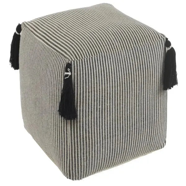 Zadia 99763GIV Grey/Ivory Pouf