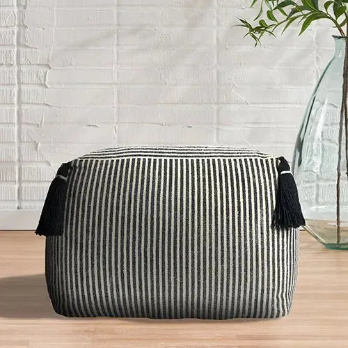 Zadia 99763GIV Grey/Ivory Pouf