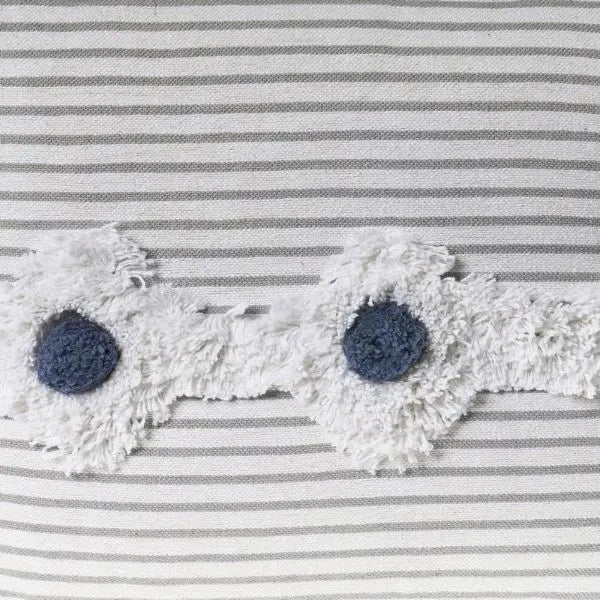 Zadia 99769GYW Grey/White Pouf