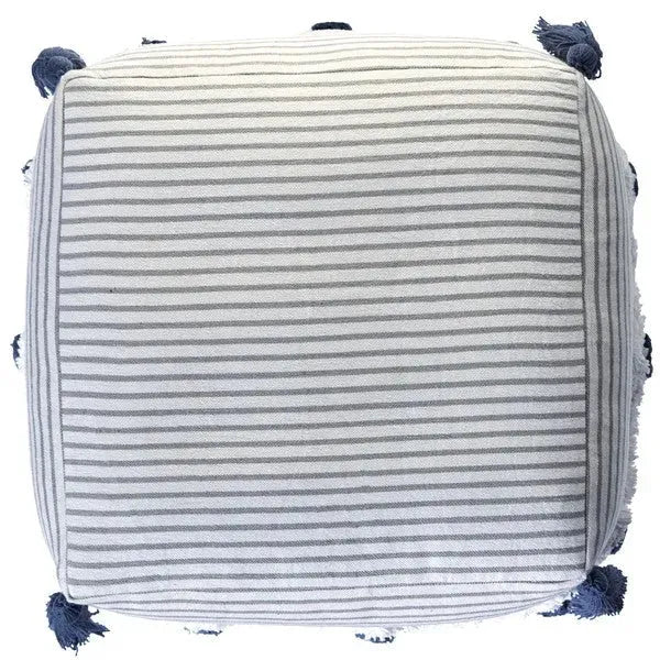 Zadia 99769GYW Grey/White Pouf