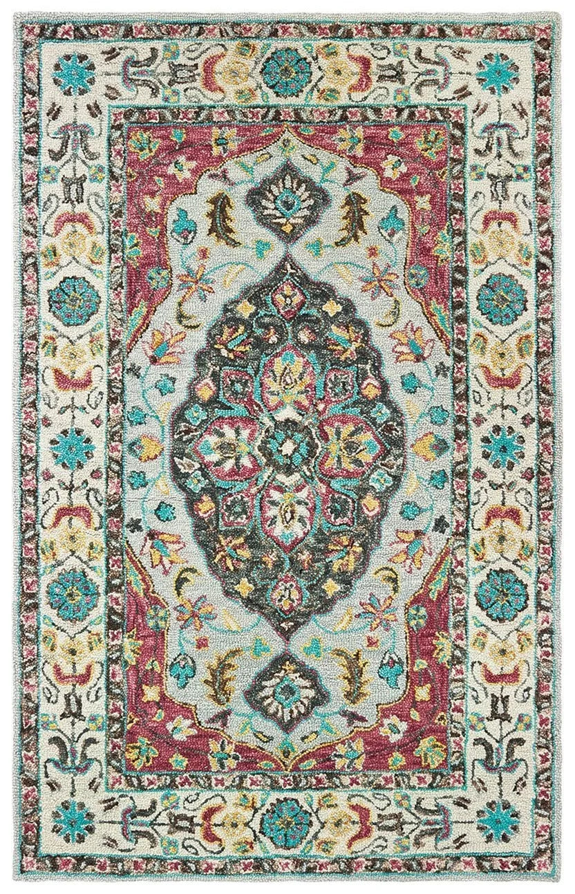 Zahra 75504 Grey Pink Rug - Rug & Home